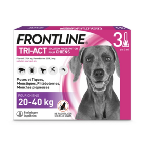 Frontline Tri-Act Chien de 20 à 40 Kg Boite de 3 Pipettes