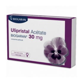 Ulipristal acétate 30 mg Biogaran – Pilule du lendemain 1 comprimé Contraception d’urgence 5 jours