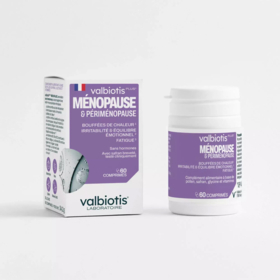 Valbiotis Plus Ménopause & Périménopause bouffées de chaleur humeur fatigue 60 comprimés