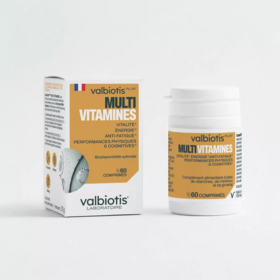 Valbiotis Plus Multi-vitamines énergie vitalité anti-fatigue vitamines minéraux ginseng 60 comprimés
