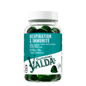 Valda respiration & immunité goût eucalyptus 50 gummies – Gorge apaisée et défenses