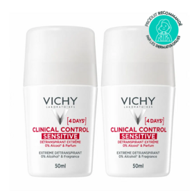 Vichy Clinical Control détranspirant extrême bille sensitive 2x50 ml – déodorant peaux sensibles