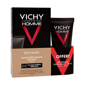Vichy Homme Sensi Baume 75 ml + Gel Douche Homme Hydra Mag C 100 ml OFFERT