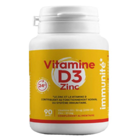 Vitamine D3 Zinc - 90 gélules