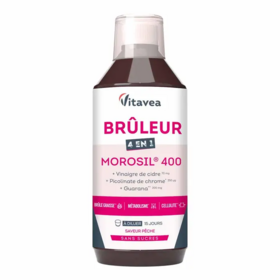 Vitavea 4 en 1 Minceur Morosil Brûle Graisse Brûleur anti-cellulite goût pêche 500 ml