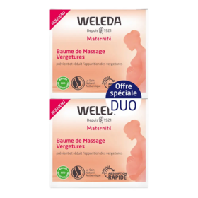 Weleda Baume de Massage vergetures 2 x 150 ml – soin peau élastique vergetures