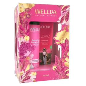 Weleda Coffret de Noël Corps Rose 2026 – Lait corps 250 ml et crème de douche à la rose 200 ml
