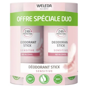 Weleda Déodorant Stick Sensitive Lot de 2 x 50 g — protection naturelle peaux sensibles