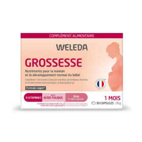 Weleda Complément alimentaire prénatal 30 capsules – vitamines, minéraux et oméga-3 DHA pour maman et bébé