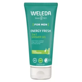 Weleda Homme Energy fresh gel douche 3-en-1 200 ml – soin nettoyant dynamisant homme