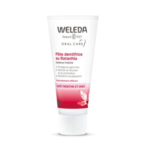 Weleda Oral Care pâte dentifrice au ratanhia 75 ml – dentifrice naturel gencives saines