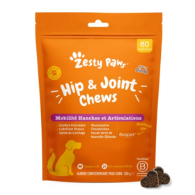 Zesty Paws Hip & Joint Mobilite hanches et articulations Dinde 60 friandises en bouchées molles