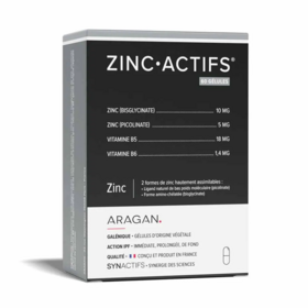 ZincActifs Aragan 60 gélules – Immunité, peau et protection cellulaire