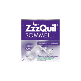 ZzzQuil Sommeil bandelettes nasales 26 unités – aide au sommeil et anti-ronflement