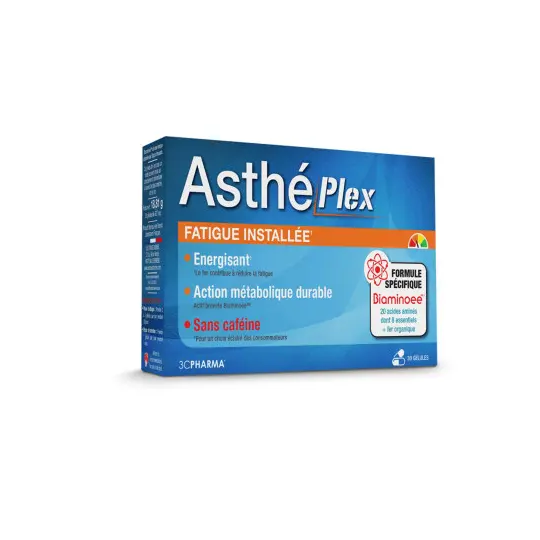 3C Pharma Asthéplex 30 gélules – complément anti-fatigue au fer et biaminoée