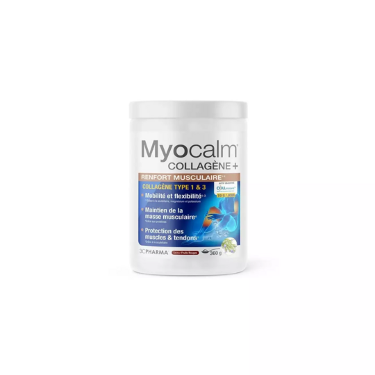 3C Pharma Myocalm Collagene+ 360g – soin muscles et tendons saveur fruits rouges