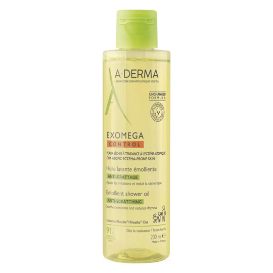 A-Derma Exomega Control Huile Lavante Émolliente Anti-Grattage 200 ml