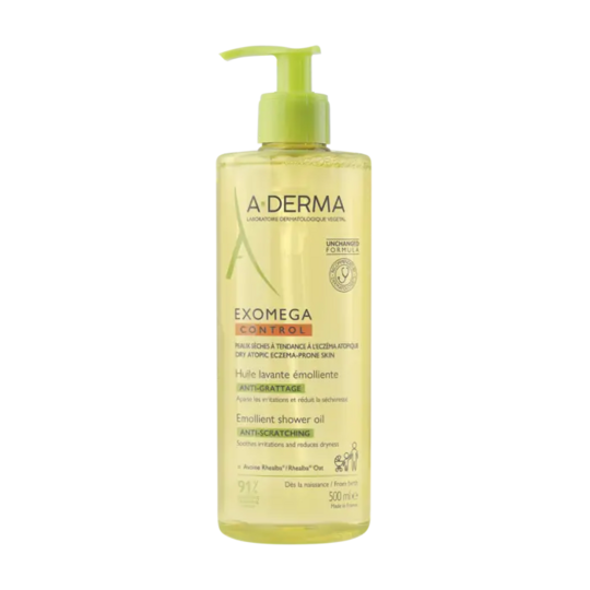 A-Derma Exomega Control Huile lavante émolliente anti-démangeaisons  500 ml