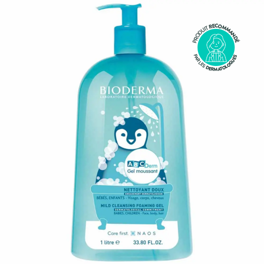 Bioderma ABCDerm Gel Moussant Nettoyant Doux 1 Litre