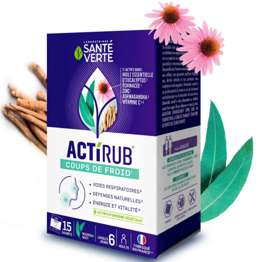 Santé Verte ActiRub Coups de Froid Adulte 15 sachets complément coups de froid adulte