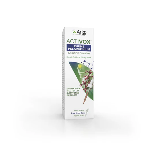 Arkopharma Activox Rhume Pélargonium 30 ml – Solution naturelle pour les voies respiratoires