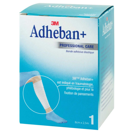 ADHEBAN+ - Bande Adhésive Elastique - Professional Care 8 cm x 2,5 cm