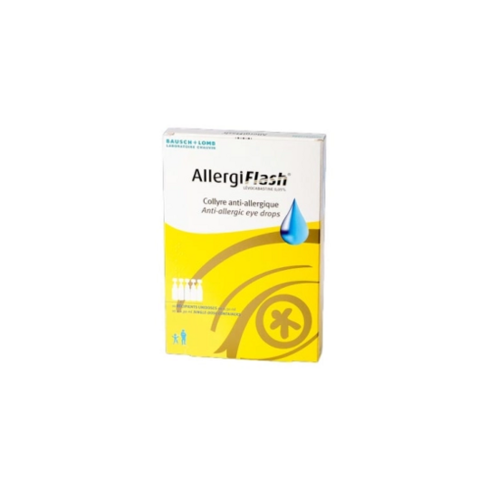 Bausch & Lomb AllergiFlash Allergie 10 unidoses de 0,30 ml – Solution oculaire anti-allergique