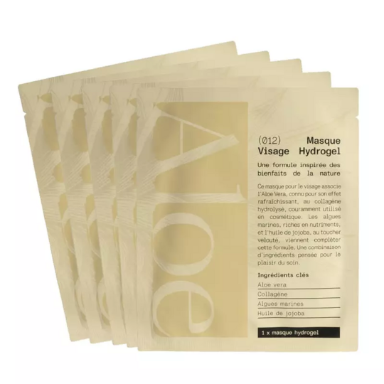 Aloe Paris masque hydrogel aloe vera et collagène unidose — soin visage hydratant et repulpant