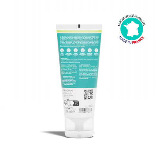 Aloe Dermo-Gel Aragan 100 ml – Gel d’aloe vera hydratant et apaisant