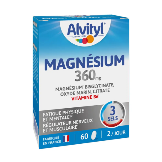 Alvityl Magnésium 360 mg 60 comprimés – Fatigue physique et mentale, adulte