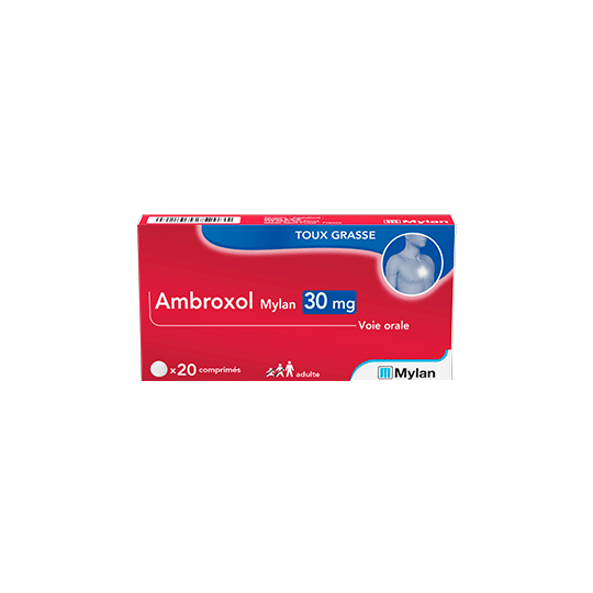 Ambroxol 30 mg - Troubles de la sécrétion bronchique - 20 comprimés sécables