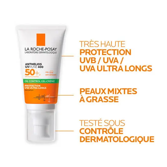 La Roche-Posay Anthelios Uvmune 400 SPF50+ Oil Control Gel-Crème Sans Parfum 50ml