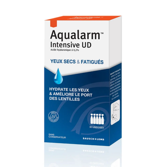 Bausch & Lomb Aqualarm Intensive UD – 30 unidoses pour yeux secs & fatigués