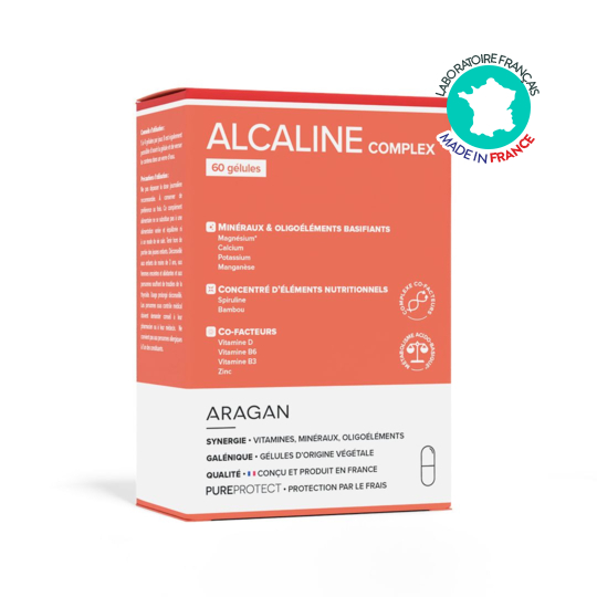 Alcaline Complex Aragan 60 gélules – Équilibre acido-basique, vitalité et récupération