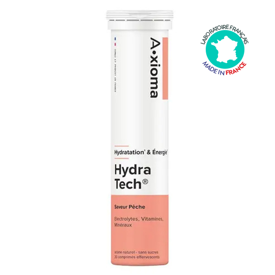 Aragan A Xioma Pêche HydraTech électrolytes hydratation énergie 20 comprimés effervescents