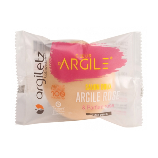ARGILE - Rose - Savon Apaisant Parfum Rose - 100 g
