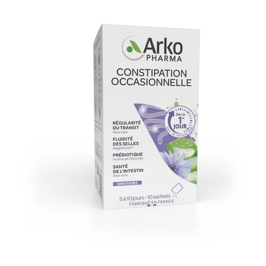 Arkopharma Arkogélules Constipation Occasionnelle 10 sachets - Santé de l'intestin, probiotique, transit