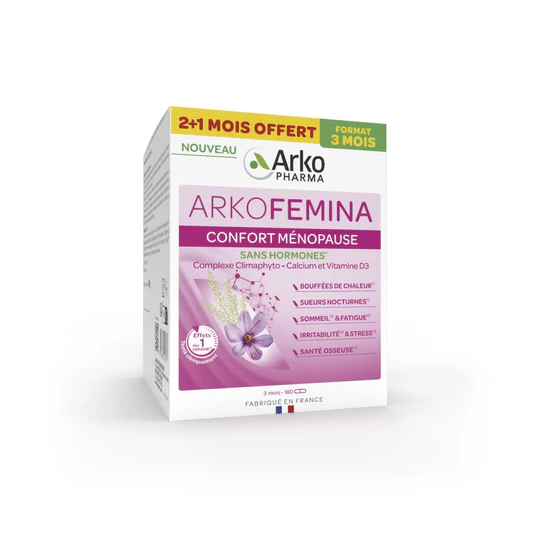 Arkopharma Arkofemina Confort Ménopause 180 gélules – Soutien naturel hormonal & bien-être féminin