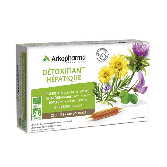 Arkofluides Détoxifiant Hépatique 20 ampoules