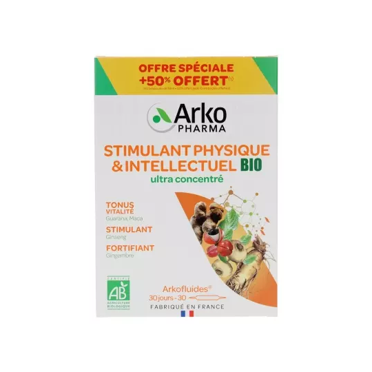 Arkofluides Bio Stimulant Physique et intellectuel 30 ampoules