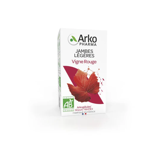 Arkopharma Arkogélules Vigne rouge BIO - Confort circulatoire & jambes légères 150 gélules