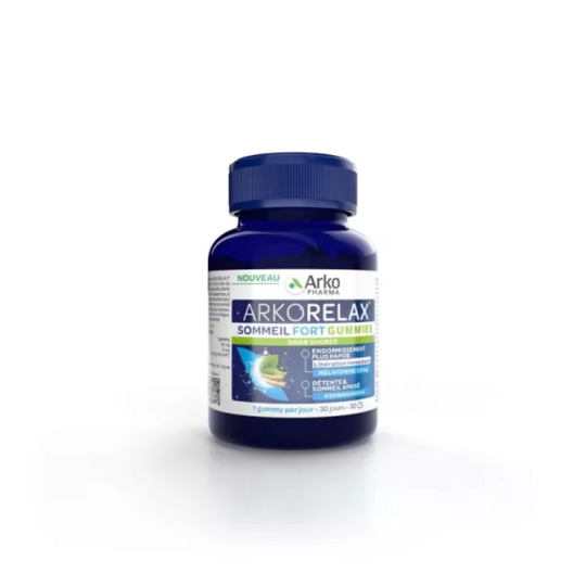 Arkopharma Arkorelax Sommeil fort 30 gummies – endormissement rapide et sommeil de qualité sans sucre – cure de 1 mois