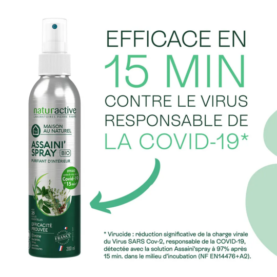 Naturactive Assaini Spray Bio Purifiant Intérieur 200 ml spray purifiant air intérieur