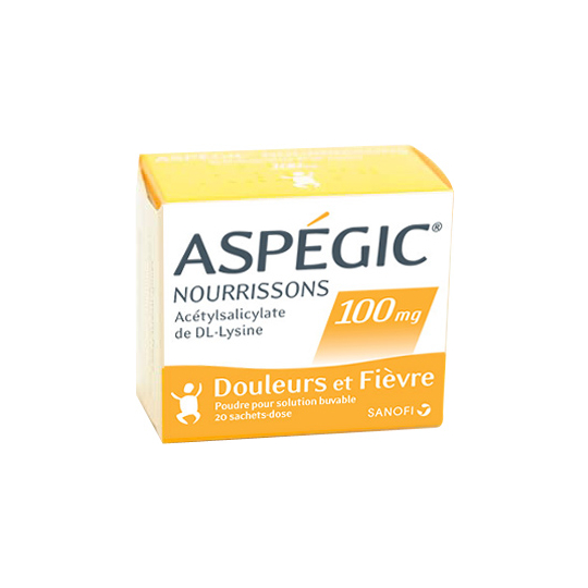 Aspégic 100 mg Nourrissons - 20 sachets en poudre à diluer