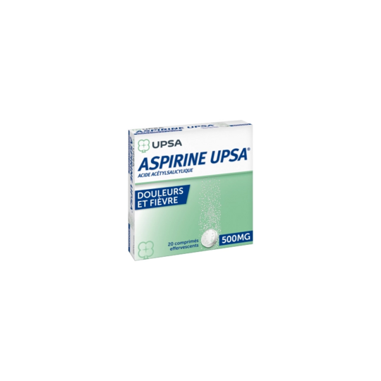 Aspirine 500 mg 20 comprimés – Médicament douleur et fièvre