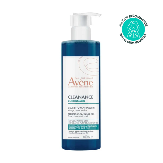 Avène Cleanance Comedomed gel nettoyant peeling 400 ml – peaux grasses à tendance acnéique