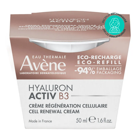 Avène Hyaluron Activ B3 Recharge Crème Jour Régénération Cellulaire 50 ml – Éco-recharge Anti-âge