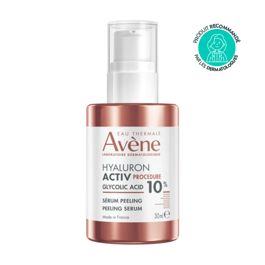 Avène Hyaluron Activ procedure sérum peeling 10% acide glycolique 30ml – soin resurfaçant nuit