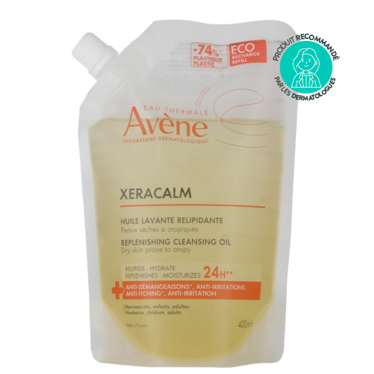 Avène XeraCalm A.D Huile lavante relipidante recharge 400 ml — hygiène peaux atopiques