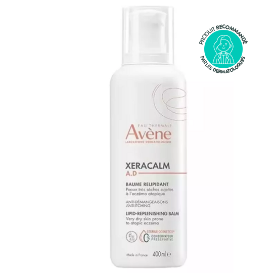 XeraCalm A.D baume relipidant 400 ml + huile lavante offerte 100 ml – baume corps peaux très sèches